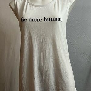 Reebok Women's White Tank Top with Graphic Text